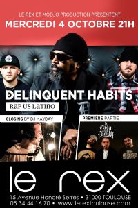 Delinquent Habits + La Casa Del Phonky + Dj Mayday. Du 4 au 5 octobre 2017 à TOULOUSE. Haute-Garonne.  21H00